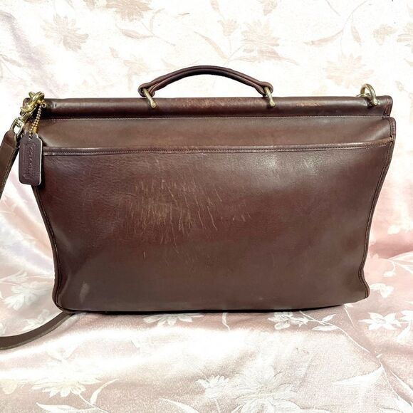 BROWN VINTAGE 1990 COACH BEEKMAN BRIEF MESSENGER ❤️HOST PICK❤️ - Picture 2 of 16